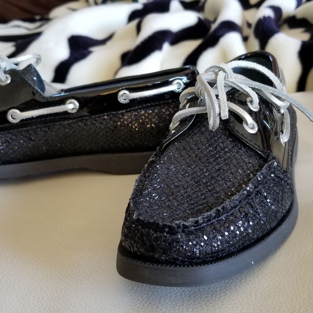 Sperry glitter sparkle boat shoes